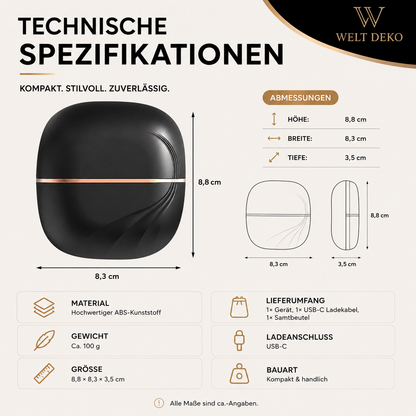 Mini Haar Glätteisen Bürste– Glattes Haar überall & jederzeit