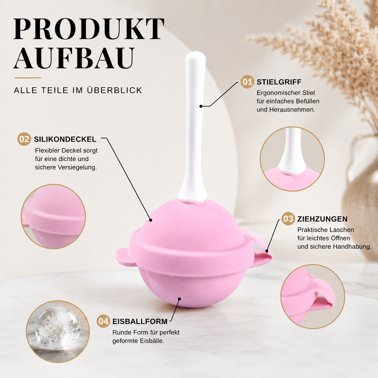 Silikon Eisballform mit Stiel – Für selbstgemachte Frozen Desserts