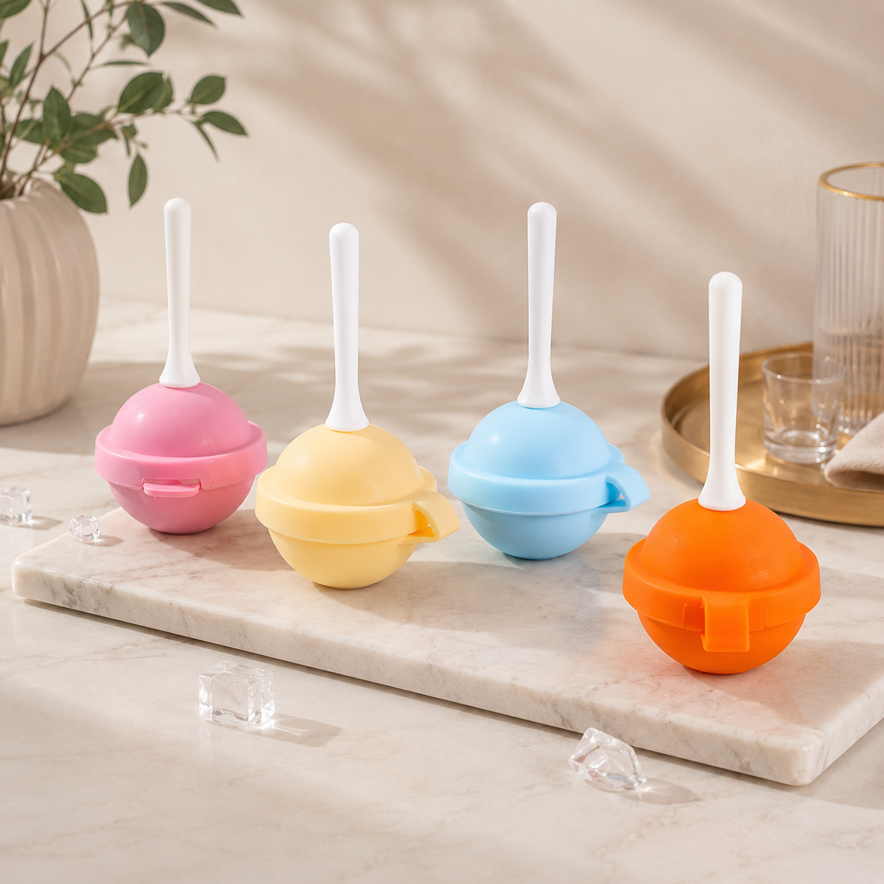 Silikon Eisballform mit Stiel – Für selbstgemachte Frozen Desserts