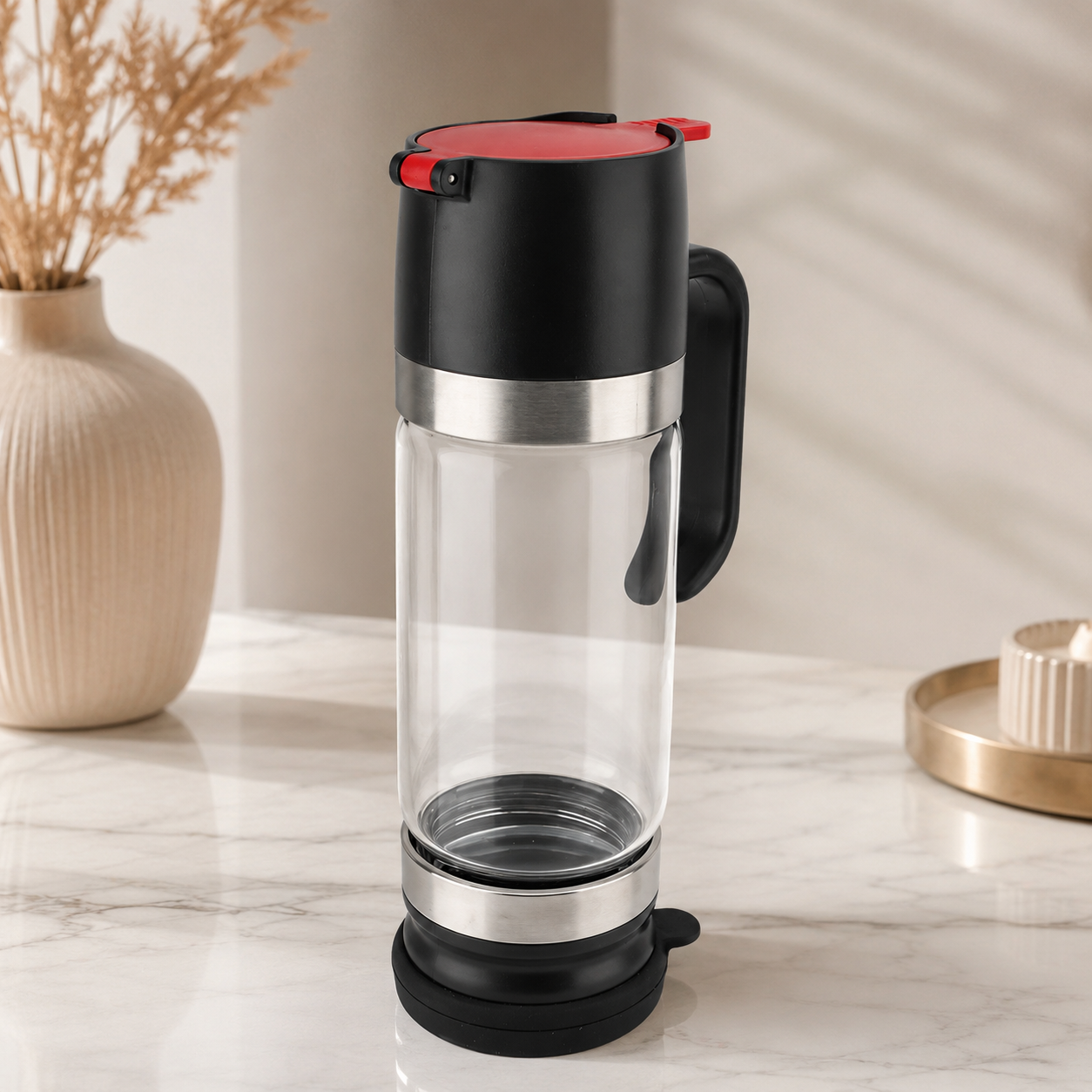 350 ml Glas-Honigspender mit Tropf-Stopp & Komfortgriff