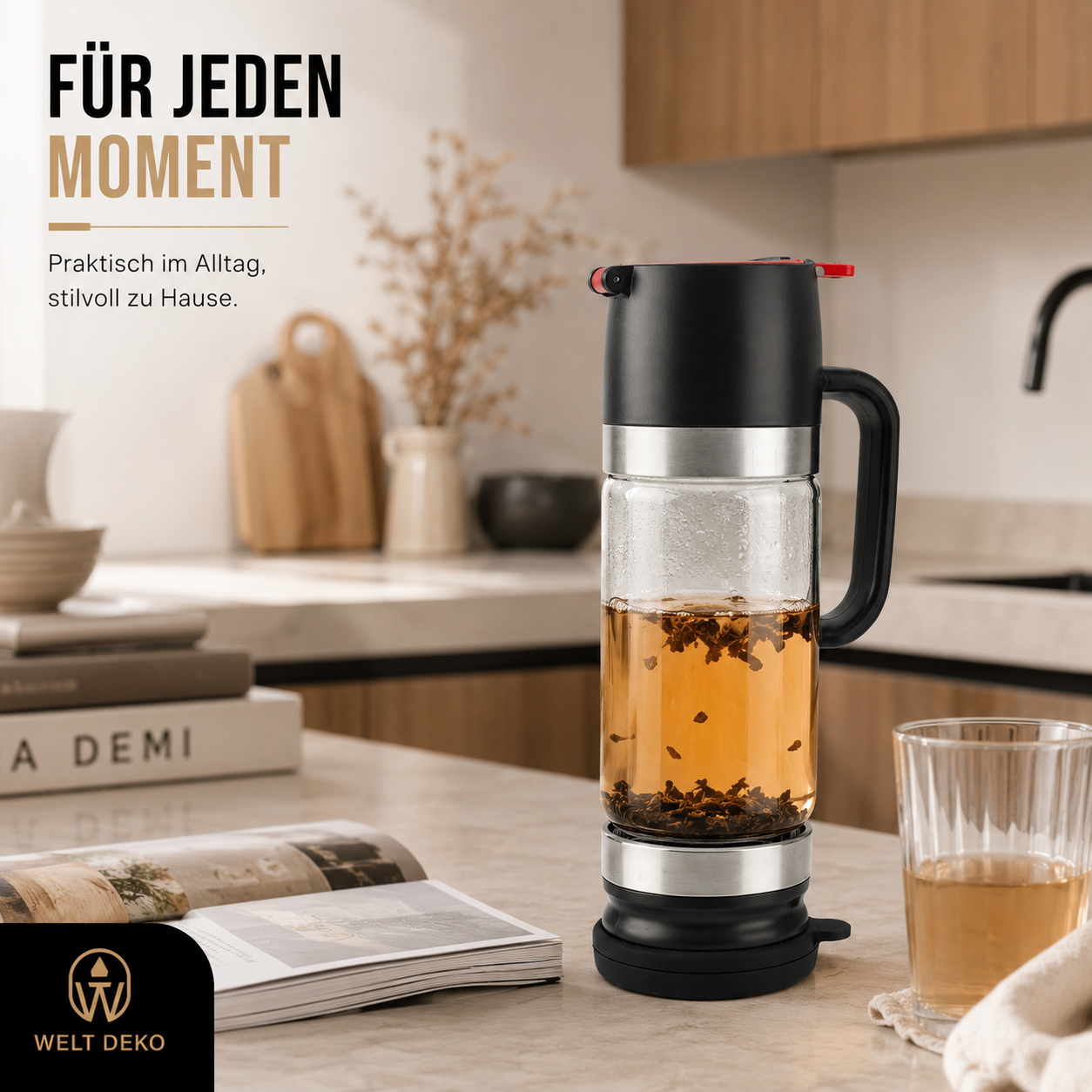 350 ml Glas-Honigspender mit Tropf-Stopp & Komfortgriff