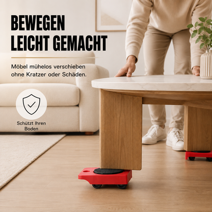 2-teiliges Möbeltransport-Set zum einfachen Verschieben von Möbeln