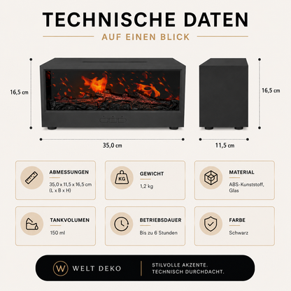 Aroma Diffuser mit Flammenlicht & Fernbedienung