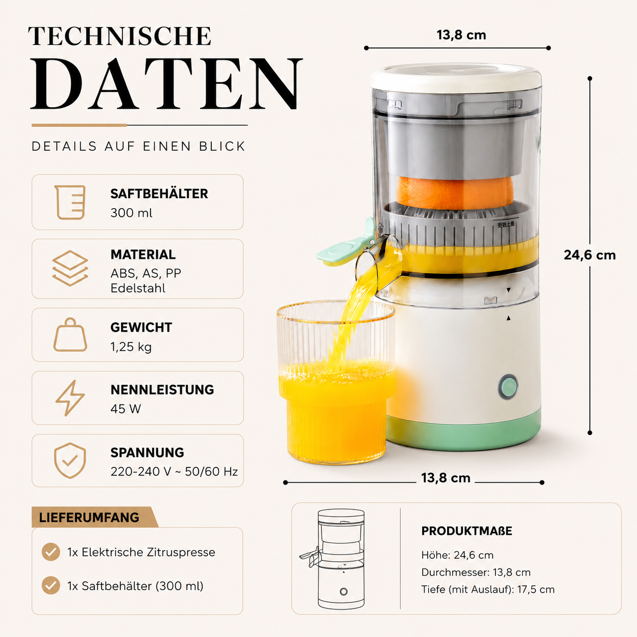 Kabellose Zitruspresse USB – Frischer Saft in Sekunden