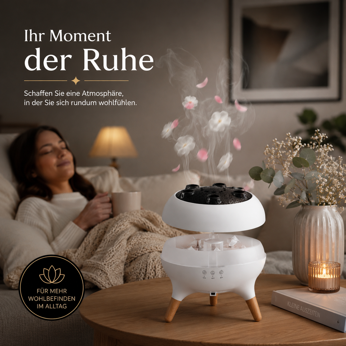 Aroma Diffuser mit Flammen-Effekt & Fernbedienung