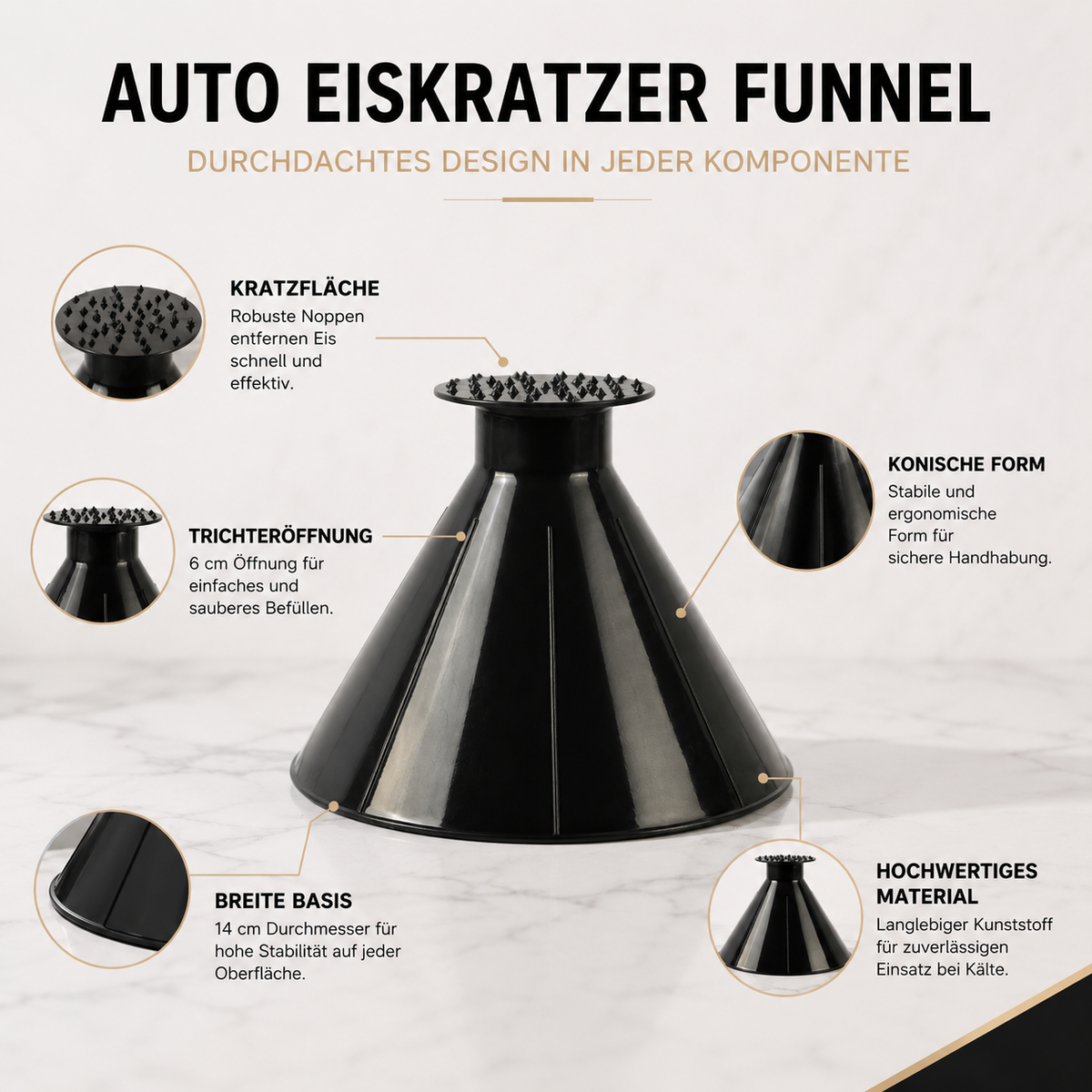 Auto-Eiskratzer Funnel – Eis schnell & mühelos entfernen