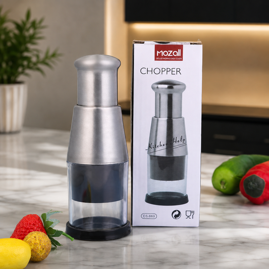 2-in-1 Knoblauchpresse & Mini-Zerkleinerer aus Edelstahl