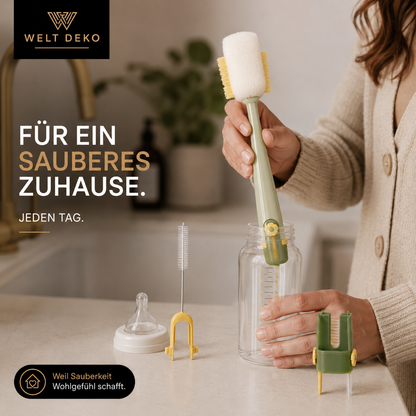 Multifunktionale Flaschenbürste – Gründliche Reinigung für Flaschen & Becher