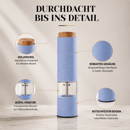 Elektrische Salz- & Pfeffermühle mit LED & Keramikmahlwerk