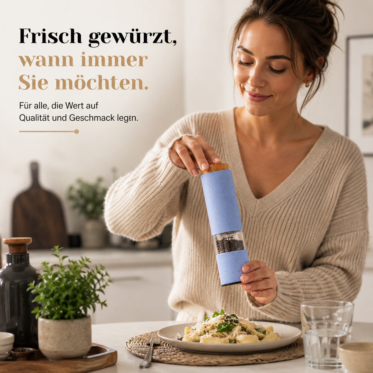 Elektrische Salz- & Pfeffermühle mit LED & Keramikmahlwerk