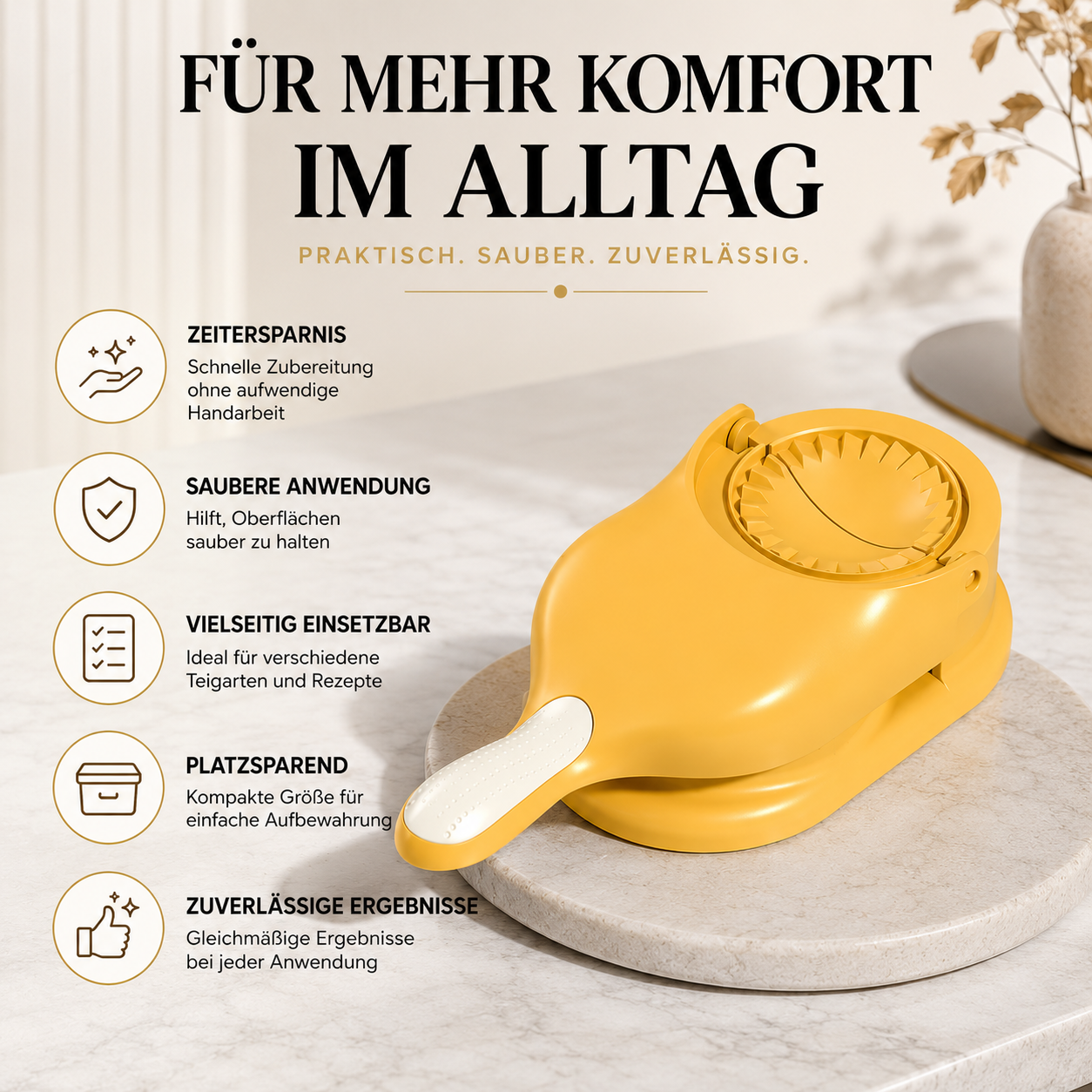 2-in-1 Dumpling Herstellerin– Perfekte Teigtaschen in Sekunden