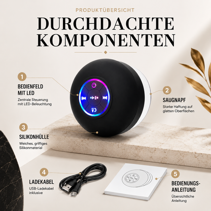 Tragbarer Mini Bluetooth Lautsprecher IPX4 – Perfekt für Dusche & Reisen