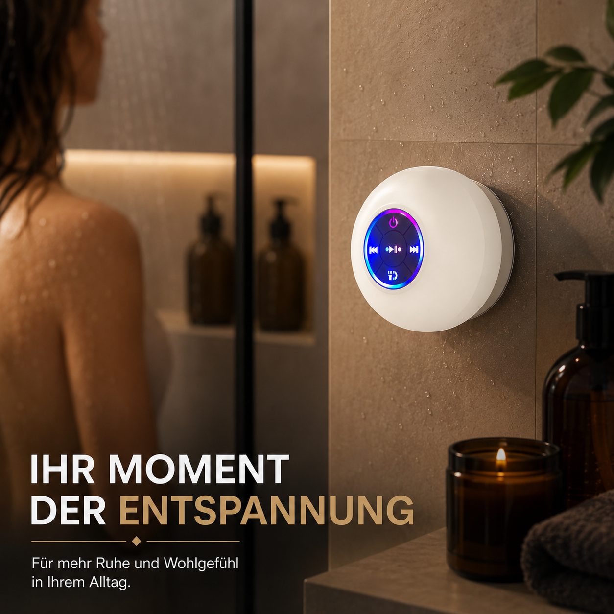 Tragbarer Mini Bluetooth Lautsprecher IPX4 – Perfekt für Dusche & Reisen