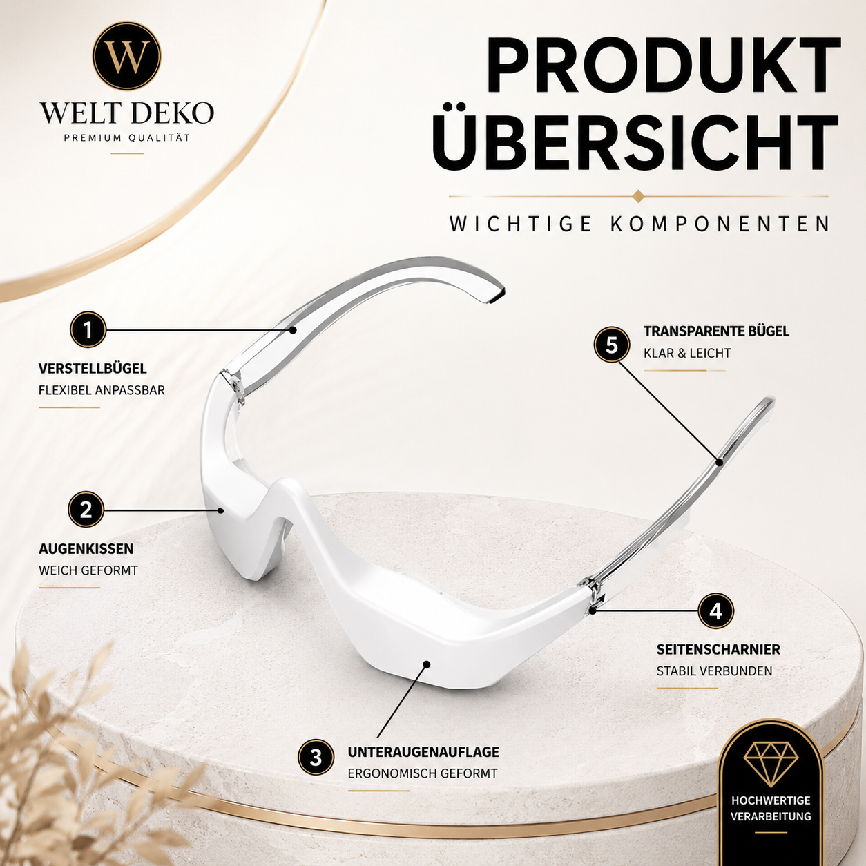 LED Augenmassage Brille für Entspannung & Komfort