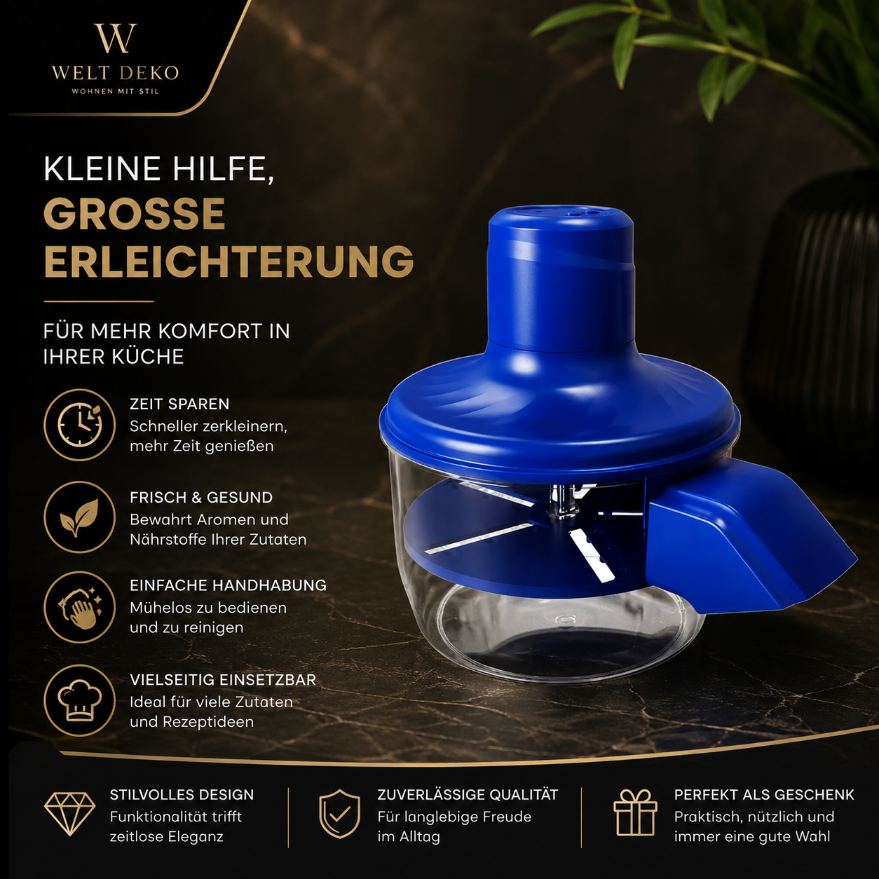 Manueller Food Chopper – Schnell, Kompakt & Perfekt für deine Küche