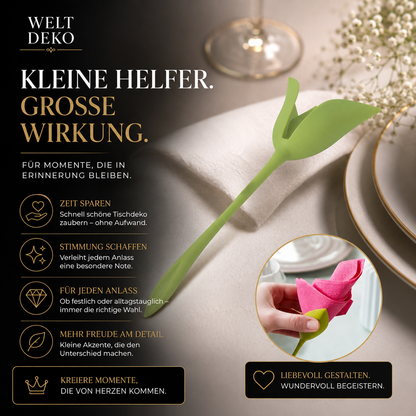 Elegante Blumen Serviettenhalter für stilvolle Tischdeko