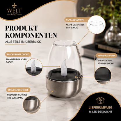 Solar LED Kerzenlicht – Warmes Flackerlicht für Garten & Deko