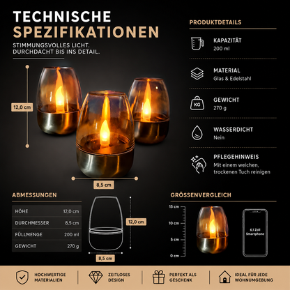 Solar LED Kerzenlicht – Warmes Flackerlicht für Garten & Deko
