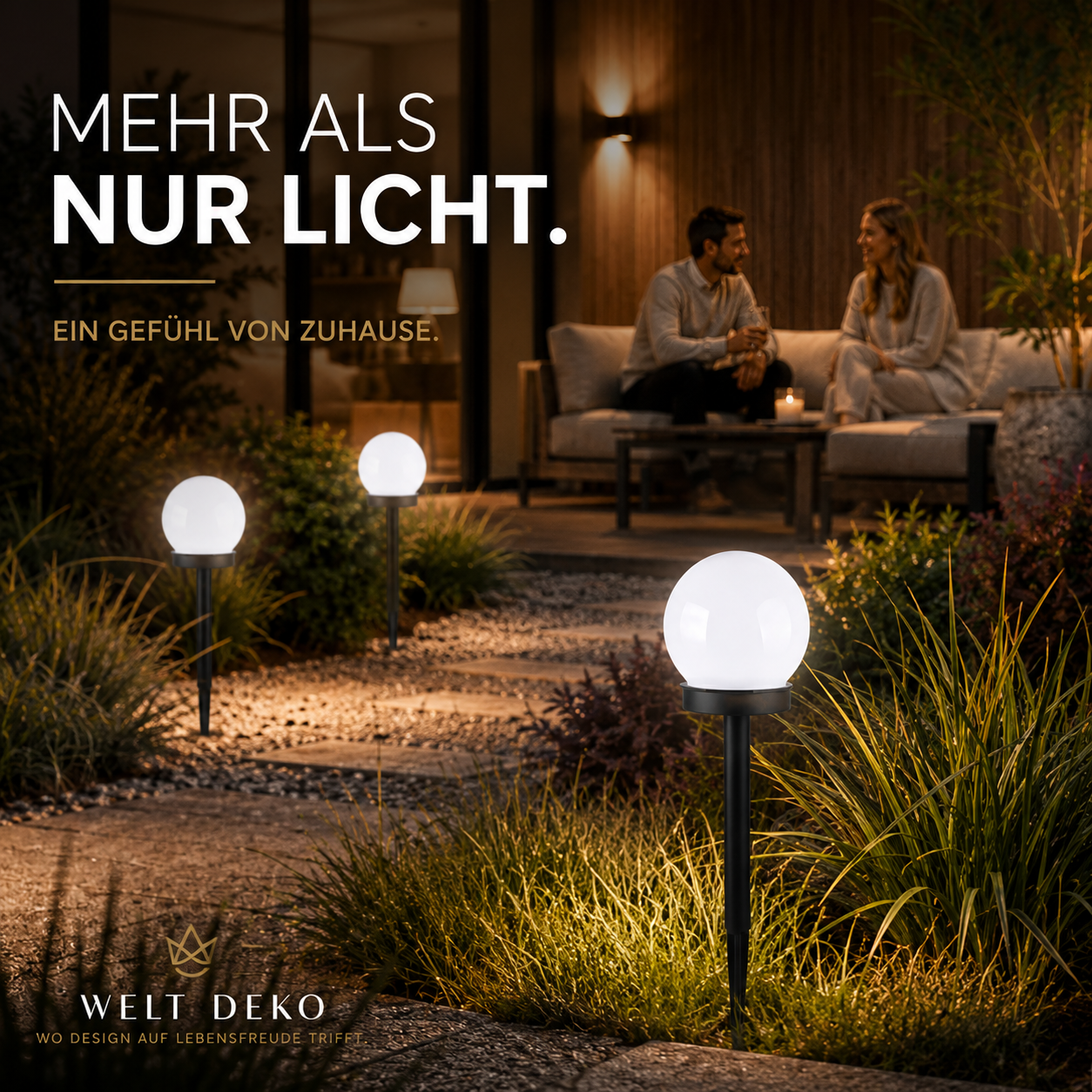 Solar Kugelleuchte für Garten – Stilvolle LED Außenbeleuchtung