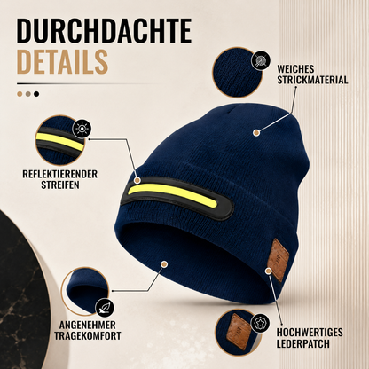 LED Beanie Hat mit Licht – USB wiederaufladbare Wintermütze Unisex