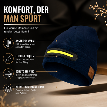 LED Beanie Hat mit Licht – USB wiederaufladbare Wintermütze Unisex