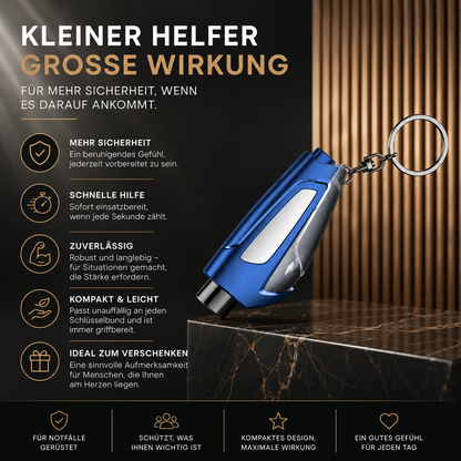 Notfall Auto Hammer mit Gurtschneider – Schnell & Kompakt