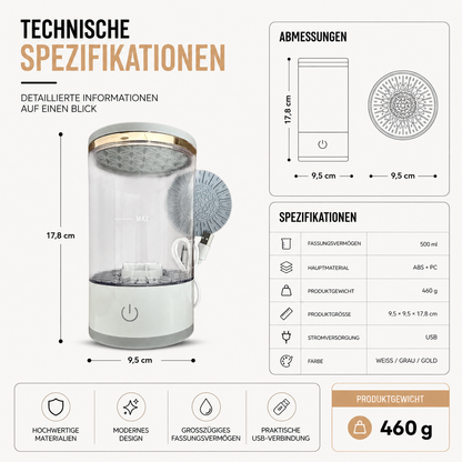 Elektrischer Make-up Pinselreiniger mit Rotation & USB