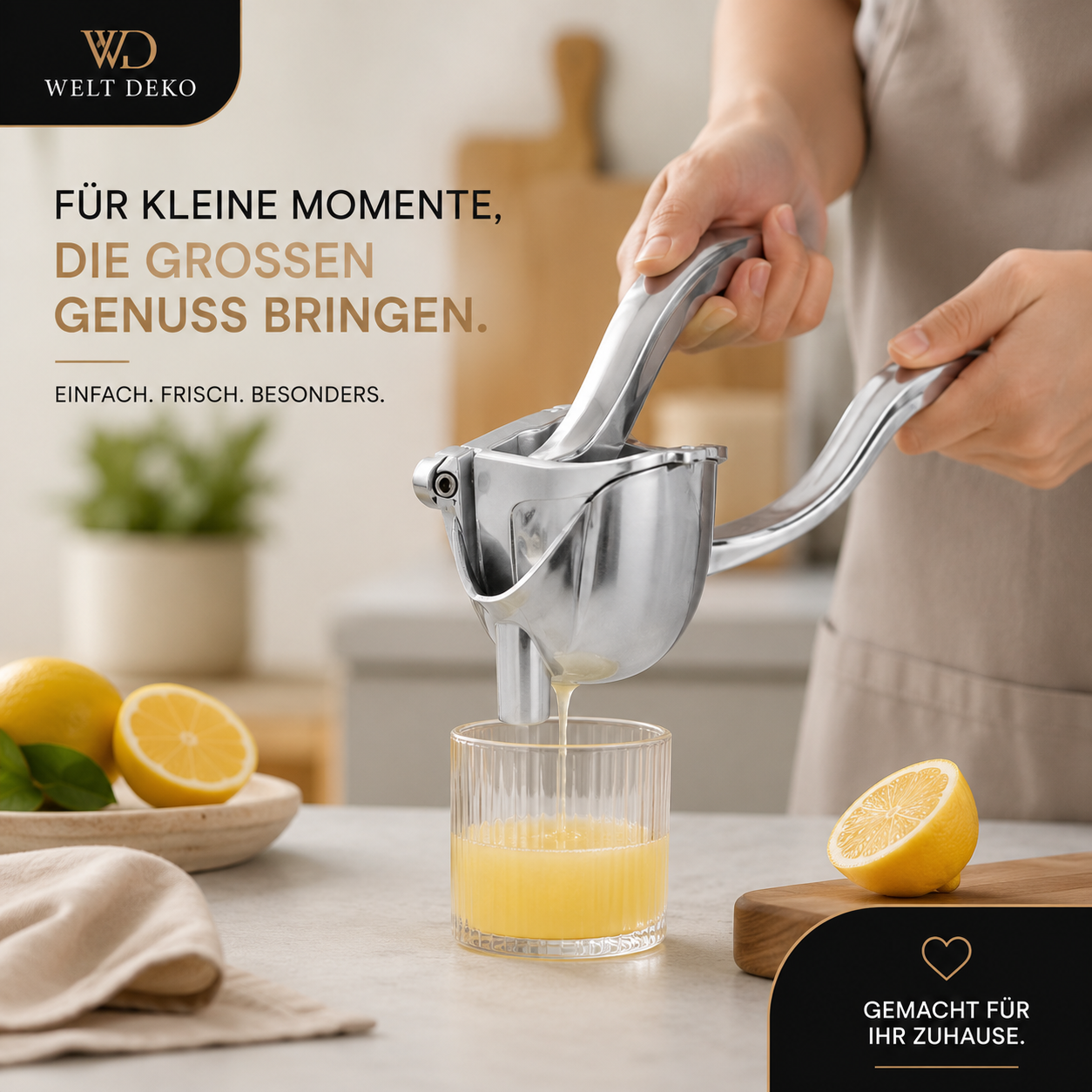 Manueller Citrus Juicer – Frischer Saft in Sekunden ohne Strom
