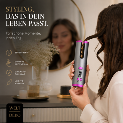 Kabelloser Automatischer Lockenstab mit Rotation