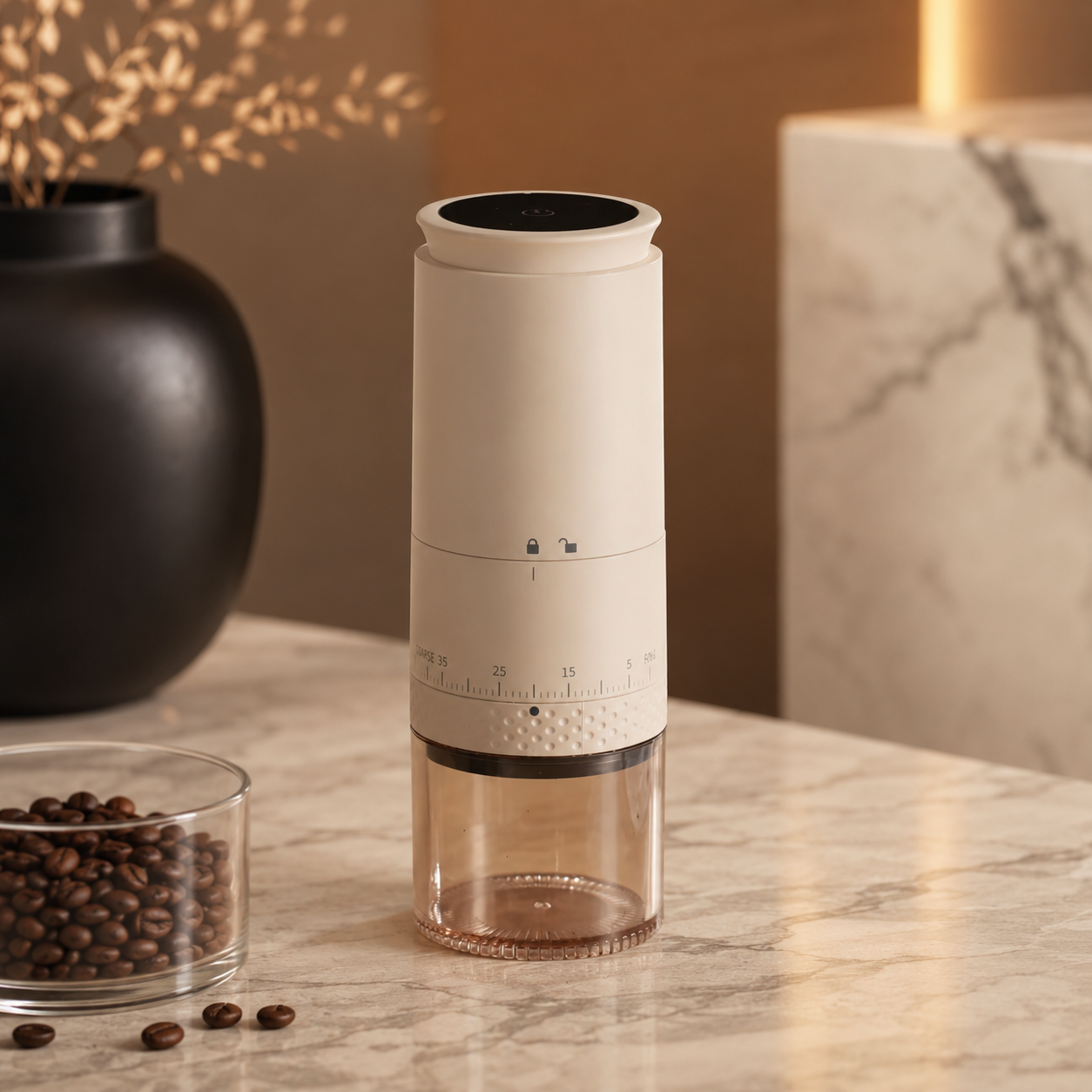 Elektrische Kaffeemühle mit USB – Frischer Kaffee überall