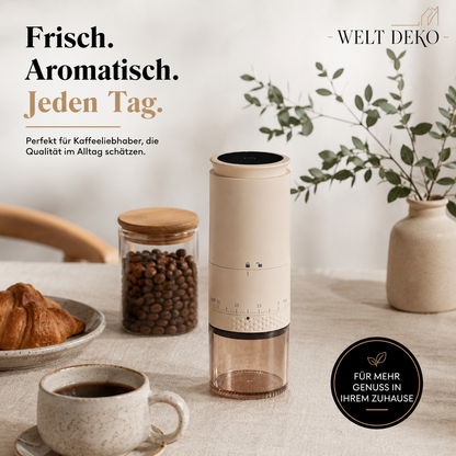 Elektrische Kaffeemühle mit USB – Frischer Kaffee überall