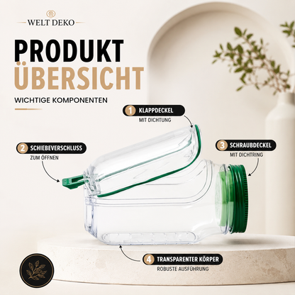 Portable Salad & Fruit Container – Auslaufsicher & Wiederverwendbar