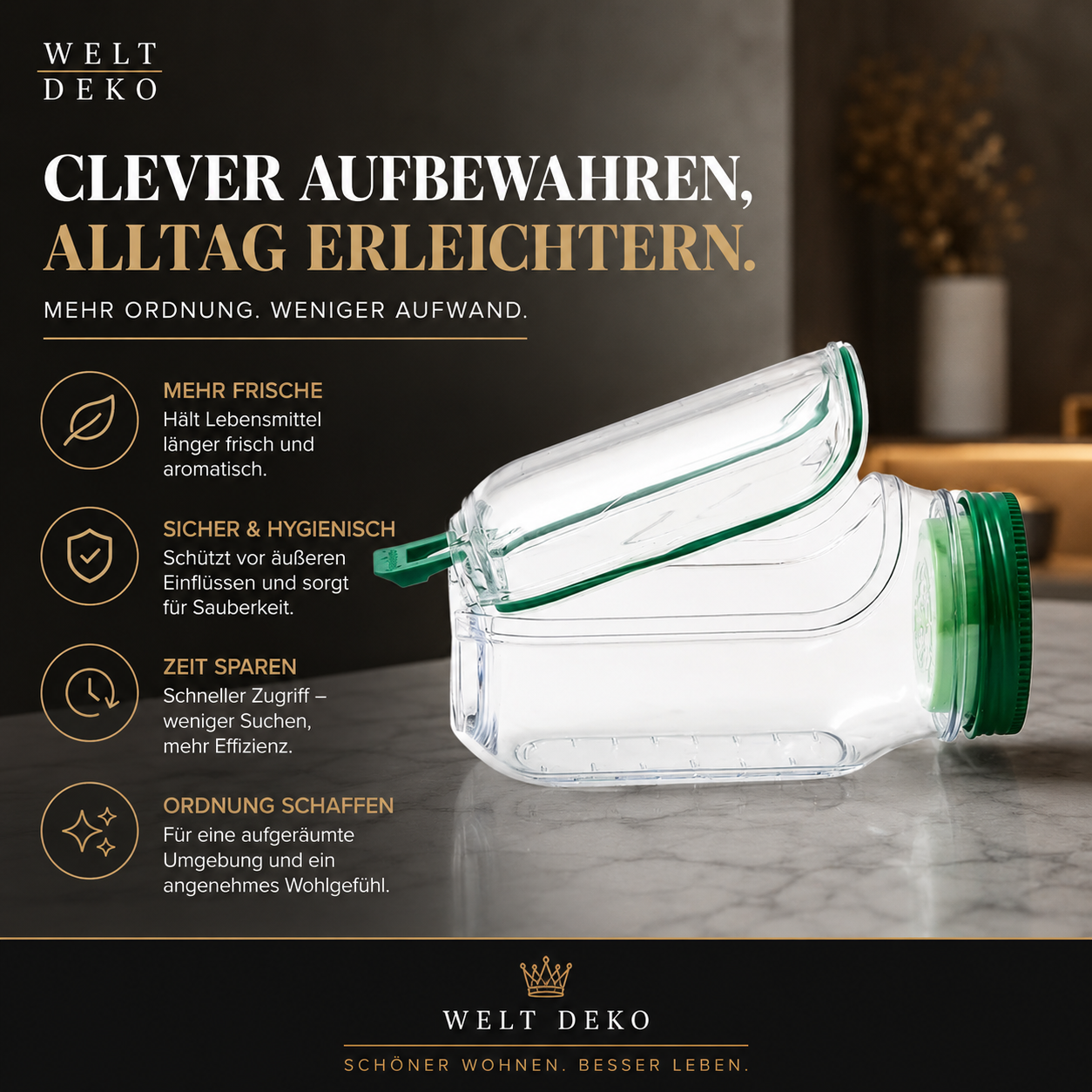 Portable Salad & Fruit Container – Auslaufsicher & Wiederverwendbar