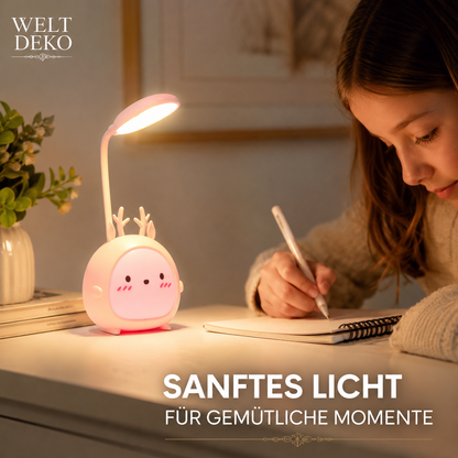 Cartoon LED Tischlampe – Wiederaufladbar & Flexibel