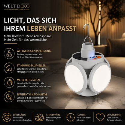 Solar-LED-Campinglaterne – Tragbare und wiederaufladbare Im Freien-Leuchte