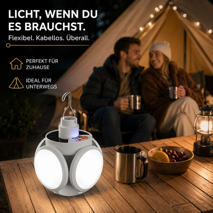 Solar-LED-Campinglaterne – Tragbare und wiederaufladbare Im Freien-Leuchte