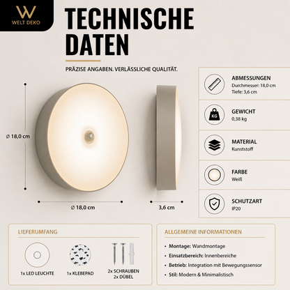 Sensor LED Nachtlicht – Automatisch & Wiederaufladbar