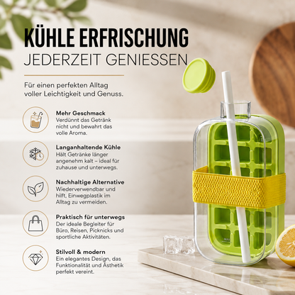 Praktische Eiswürfelform mit Deckel und Aufbewahrungsbox