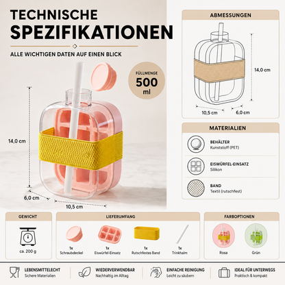Praktische Eiswürfelform mit Deckel und Aufbewahrungsbox