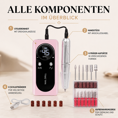 Profi Nagelfräse mit LCD-Anzeige – Leise & Leistungsstark