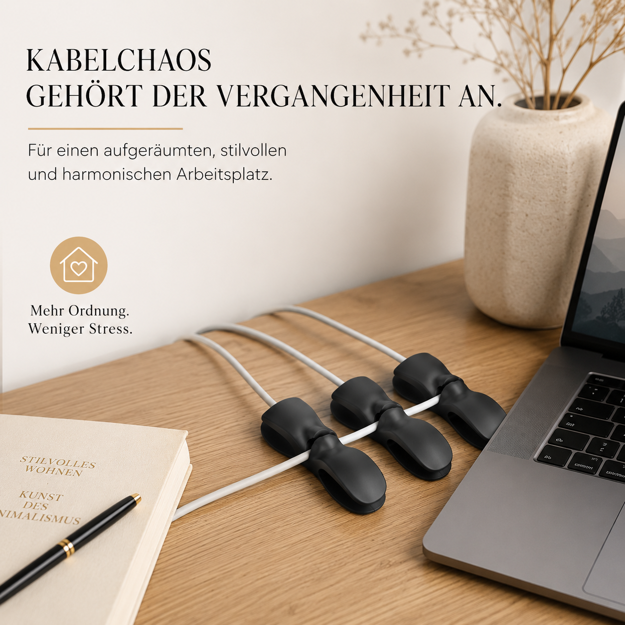 Selbstklebender Kabel-Organizer für Küche & Haushalt