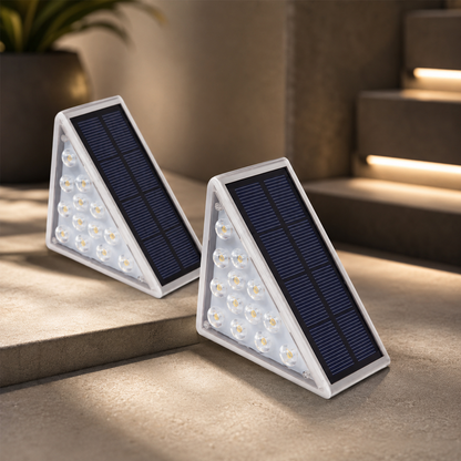 Solar LED Treppenlicht 2er Satz – Sicher & stilvoll beleuchtet