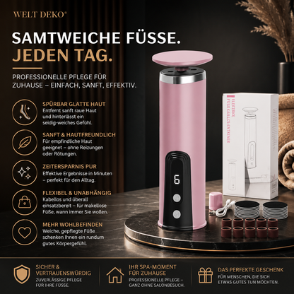 Elektrischer Hornhautentferner 2-in-1 für glatte Füße