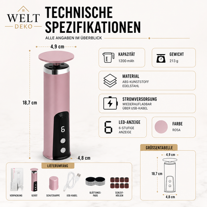 Elektrischer Hornhautentferner 2-in-1 für glatte Füße