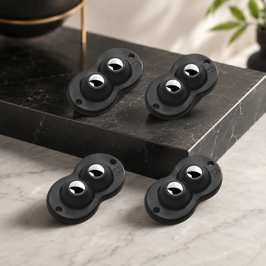Selbstklebende Mini Möbelrollen – 360° flexibel & stark