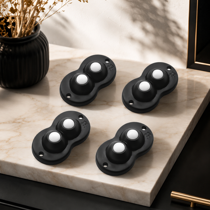 Selbstklebende Mini Möbelrollen – 360° flexibel & stark