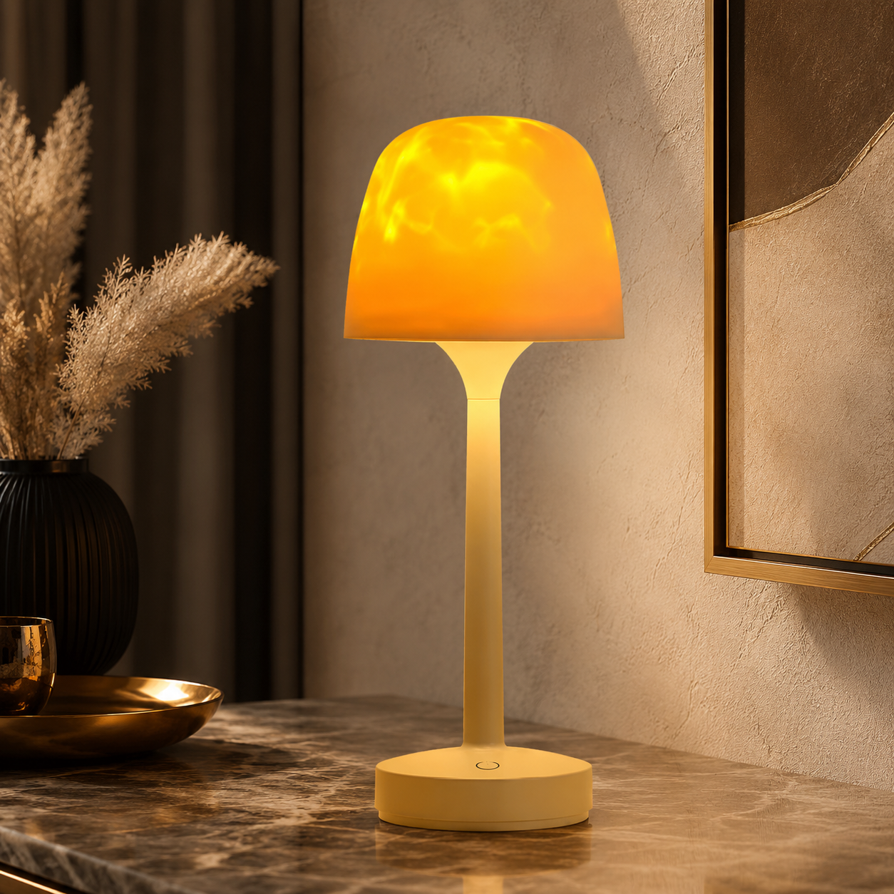 LED Tischlampe mit Wasser-Effekt – Dimmbares Ambient Licht