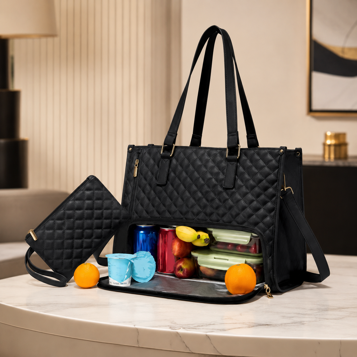 2-in-1 Lunch Tasche mit Laptopfach – Stilvoll & Praktisch