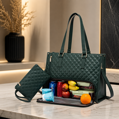 2-in-1 Lunch Tasche mit Laptopfach – Stilvoll & Praktisch