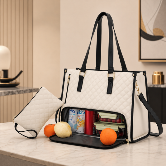 2-in-1 Lunch Tasche mit Laptopfach – Stilvoll & Praktisch